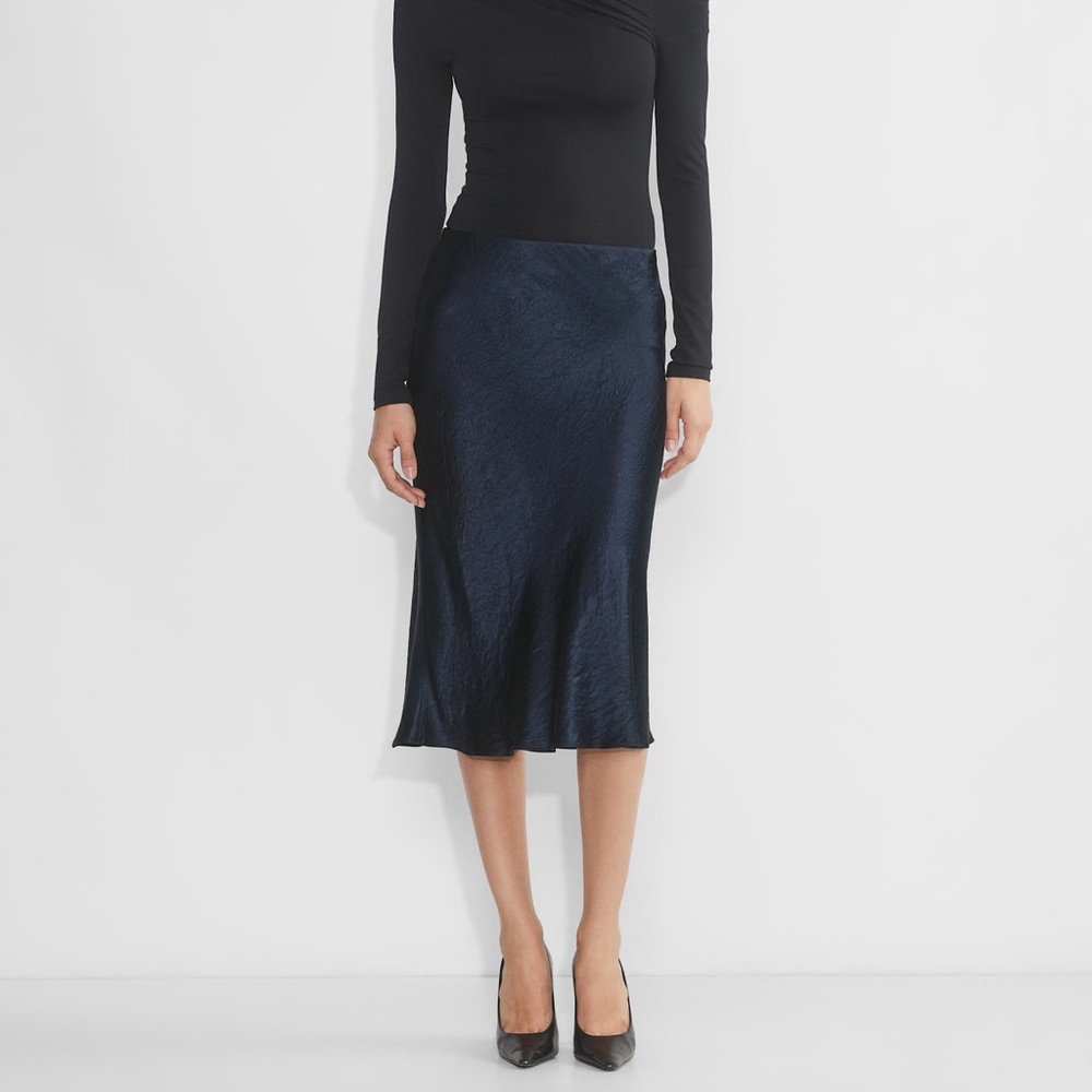 Babaton Slip Satin Midi Skirt